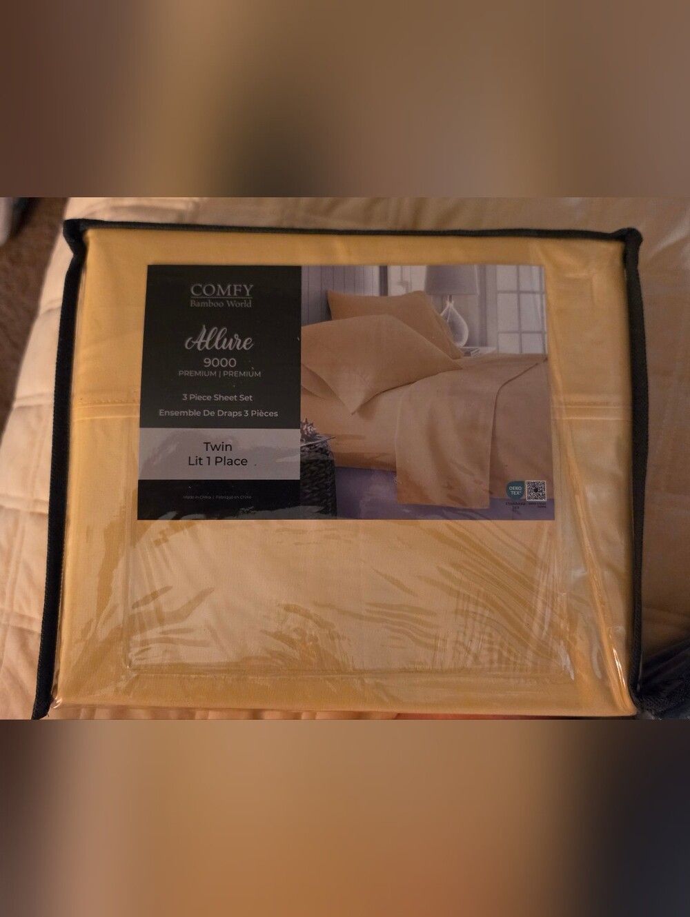 Allure 9000 Twin Sheet Set in Tan